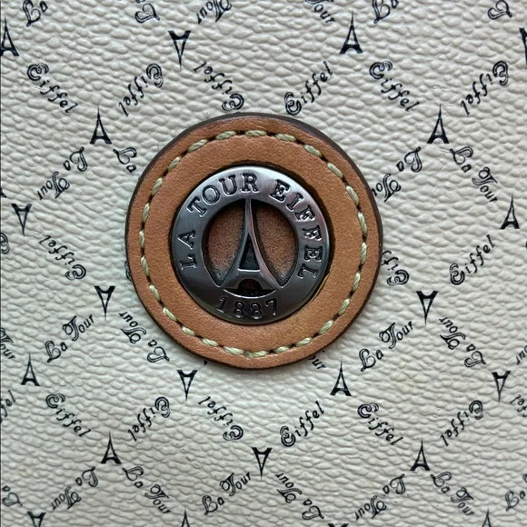 Latour Eiffel 1837 vintage Tan and Brown Patterned Tote Bag - Picture 2 of 10